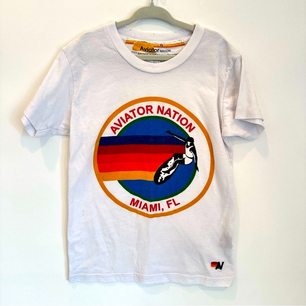 Aviator Nation T-shirt Surf Size 8